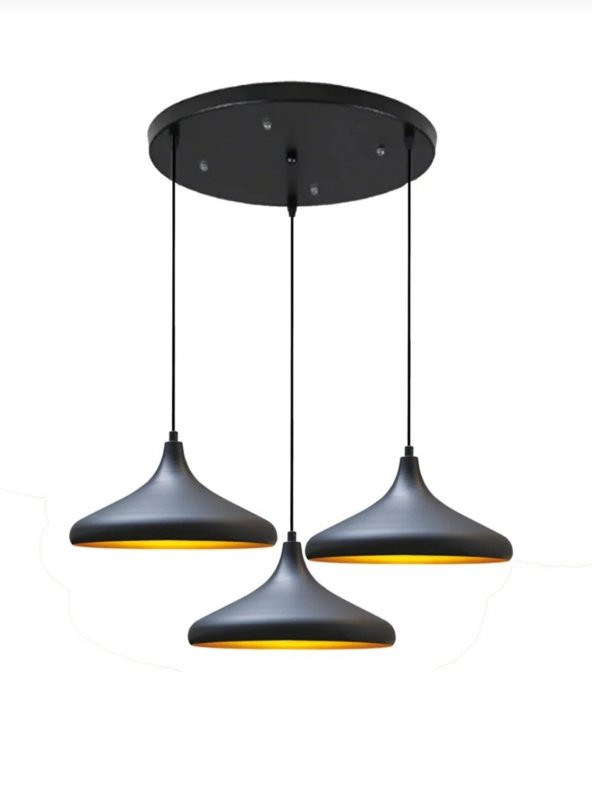 Mylights üçlü sarkıt avize metal sarkıt salo. Avize ürün görseli 1