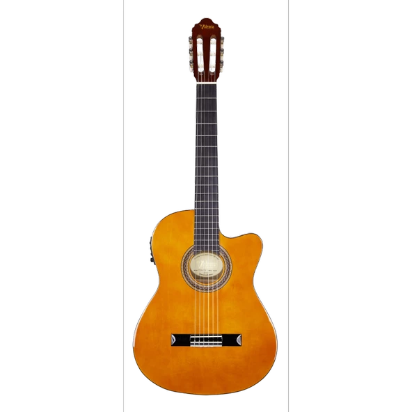 Valencia Vc104thnce Elektro Klasik Gitar 4/4 Naturel Sap Çelikli Thin Body ürün görseli 1