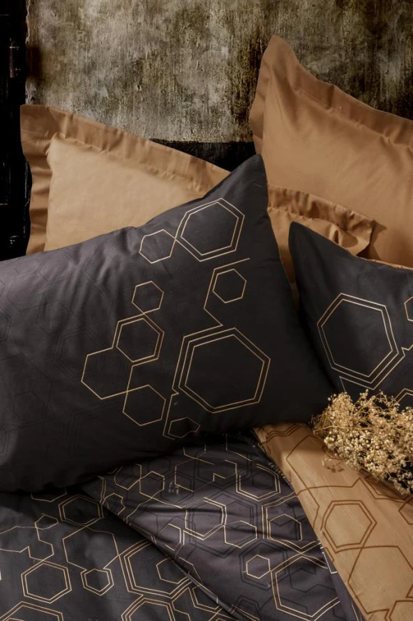 Cotton Box Dark Çift Kişilik Nevresim Takımı Dawn Bakır ürün görseli 1