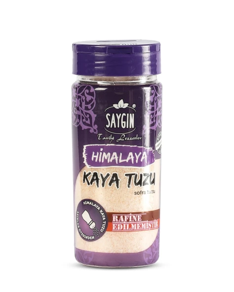 Saygın Tuz Rafine Edilmemiş Doğal Himalaya Kristal Kaya Tuzu - Sofra Tuzu / İnce Taneli / Tuzluklu 250 gr ürün görseli 1