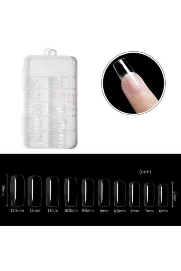 Mst Cosmetic 100Lü Şeffaf Takma Tırnak ürün görseli 1