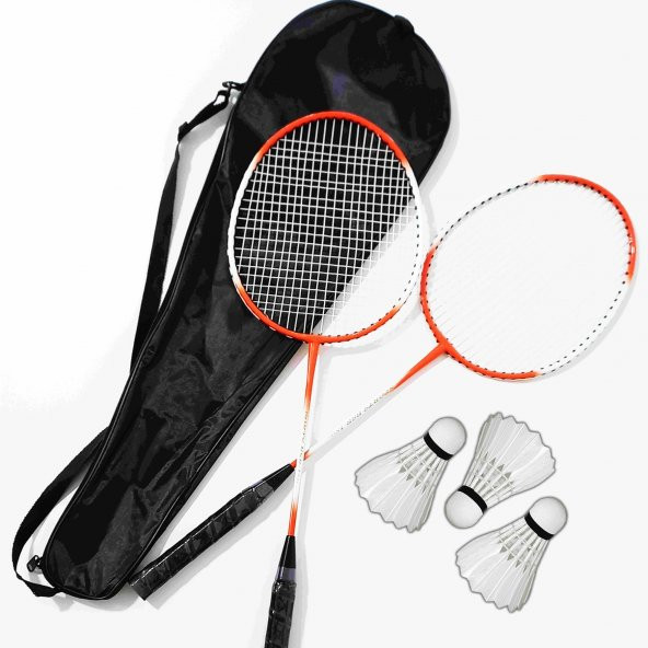 Çantalı PRO Badminton Seti 2 Adet Badminton Raketi 3 Adet Badminton Topu Pro Badminton Set ürün görseli 1