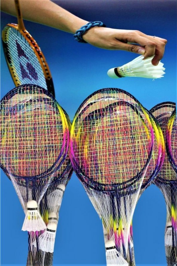 Bedminton Raket Seti Renkli - Resim 2