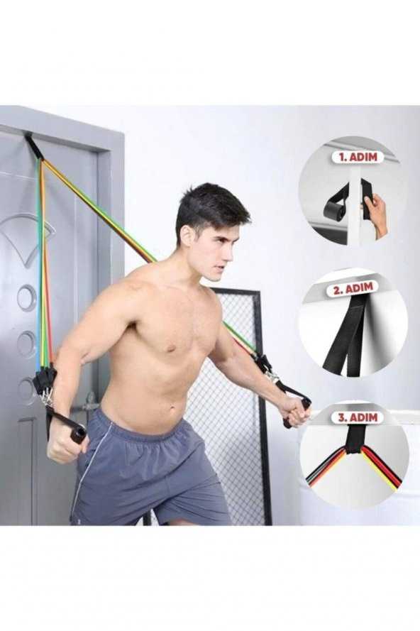 PEKİAL 5 Parça Direnç ve Egzersiz Lastiği Seti - Resim 3
