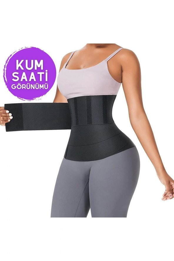 CKSpor Tummy Wrap Bel Inceltici Yağ Yakıcı Sıkılaştırıcı Kum Saati Bel Korsesi Tummy Wrap Waist ürün görseli 1