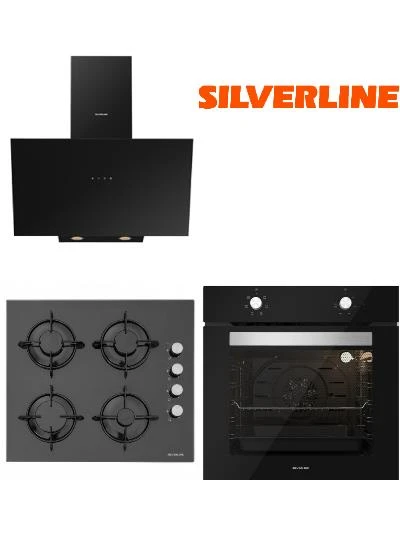 Silverline Siyah Cam Ankastre Eko Set 3481 - CS5349B01 - BO6501B01 ürün görseli 1