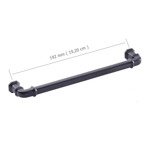Doğanlar Gusto 192 mm Mobilya Kulp Mat Siyah - Resim 2