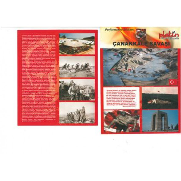 Çanakkale sticker 13x18 ebat 6x4 cm resim ebatları 48 adet foto ürün görseli 1