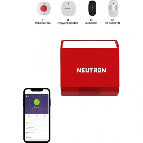 Neutron Wi-Fi Smart Dış Mekan Alarm ve Güvenlik Sistemi - Kablosuz Alarm Seti - App Ile Kontrol ürün görseli 1