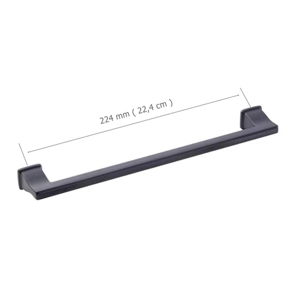 Doğanlar Techno 224 mm Mobilya Kulp Mat Siyah - Resim 2