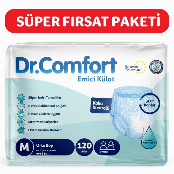 Dr.Comfort Emici Külot Orta Boy M 30'lu 4 Adet Hasta Bezi ürün görseli 1