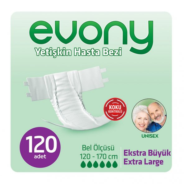 Evony Belbantlı Ekstra Büyük Boy XL 30'lu 4 Adet Hasta Bezi ürün görseli 1