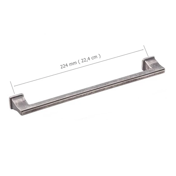 Doğanlar Techno 224 mm Mobilya Kulp Antik Gümüş - Resim 2