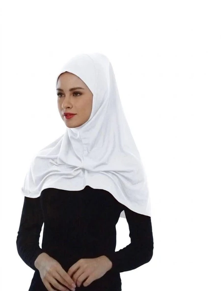 Bayanlar İçin Pratik Namaz Başörtüsü Namaz Örtüsü Penye Kumaş ürün görseli 1