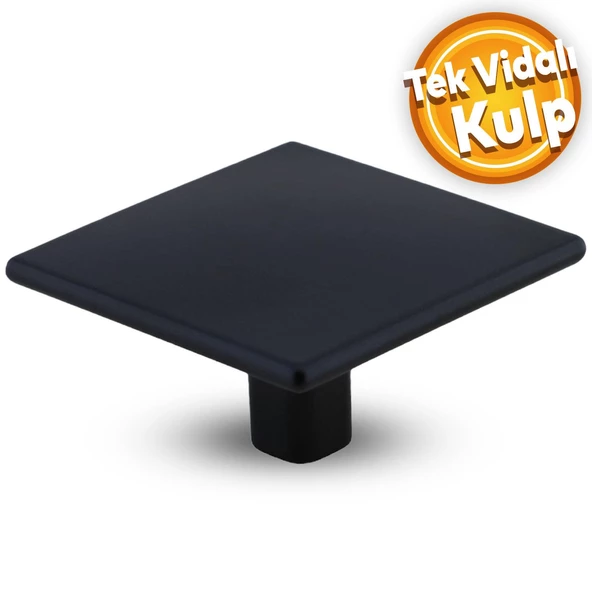 Prizma Düğme Mobilya Mutfak Çekmece Dolap Dolabı Kapak Kulpu Kulpları Kulbu Mat Siyah Metal Kulp ürün görseli 1