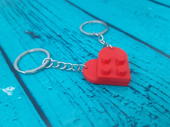 Seninle Anlam Bulurum Lego Kalp Oto Anahtarlık 2'li ürün görseli 1
