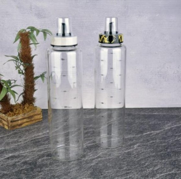 Tohana Damlatmaz Borosilikat Cam Yağlık 500 ml Mermer THN87053 ürün görseli 1