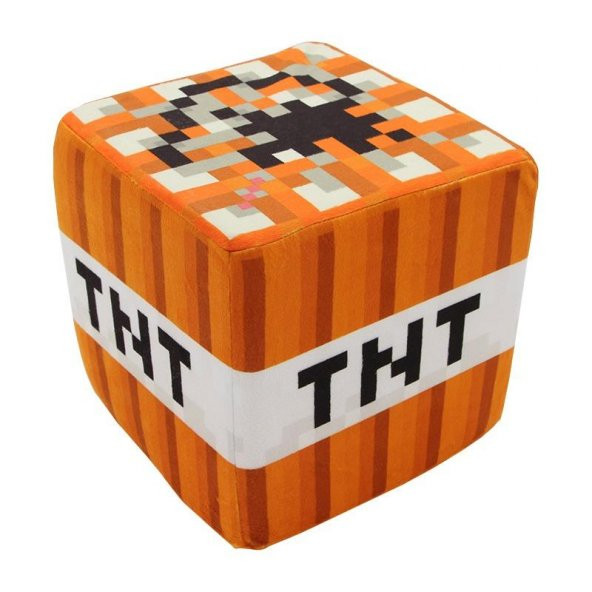 Minecraft TNT Küp Yastık Dekoratif Minder Peluş Oyuncak 30 CM ürün görseli 1