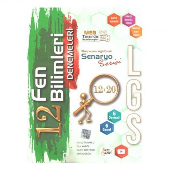 Tanım 8. Sınıf LGS Fen Bilimleri Senaryo 12x20 Deneme Video Çözümlü ürün görseli 1