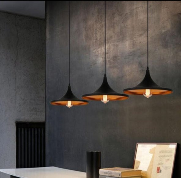 Mylights retro üçlü rustik vintage  masa üstü sarkıt avize 120 taban ürün görseli 1