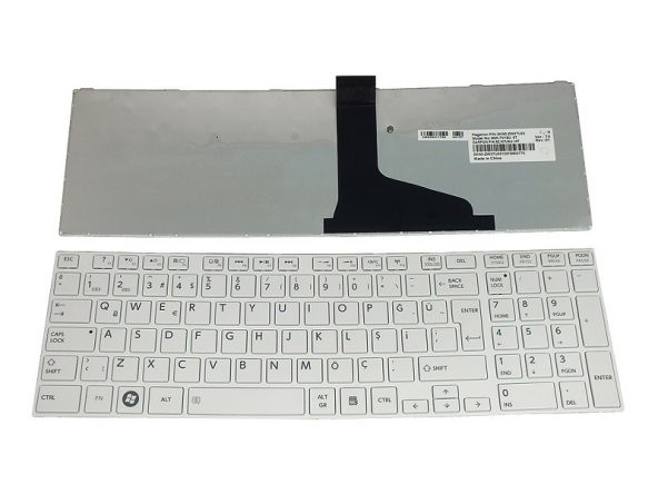Toshiba C855-1QP, PSCBWE-01200KTE Notebook Klavyesi (Beyaz TR) ürün görseli 1