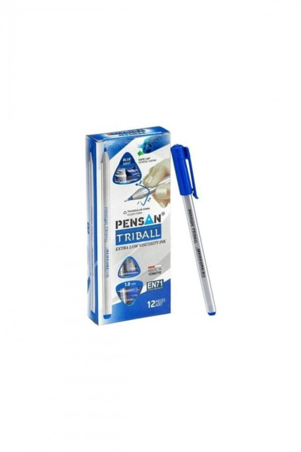 Mavi Triball Tükenmez Kalem 1mm 01003 12li Kutu ürün görseli 1