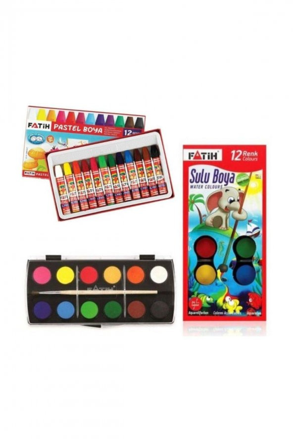 Boya Seti Sulu Boya Pastel Boya Kırtasiye Seti ürün görseli 1