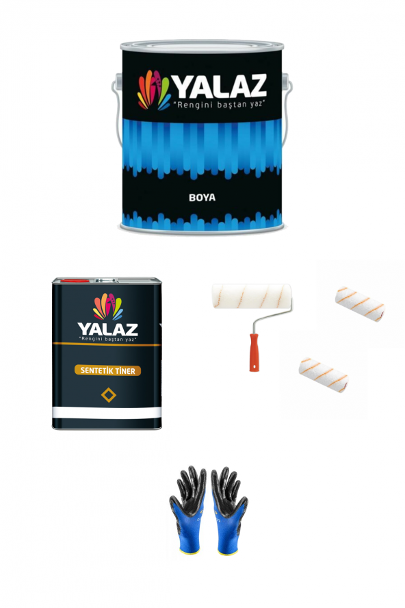 Lux Antrasit Gri Boya (2,5 kg) + Tiner (1 lt) + Rulo + Rulo Ucu (2 adet) + Eldiven ürün görseli 1