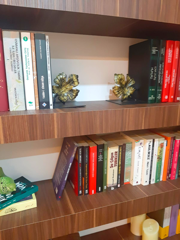Siyah Dekoratif Metal Kitap Tutacağı Seti/Organizer/Kitap Tutacağı ürün görseli 1
