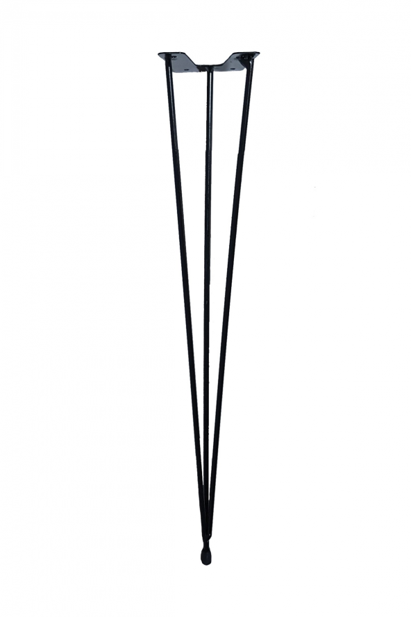 Firkete Tel Sehpa Ayağı Siyah (3 adet - 54 cm.) ürün görseli 1