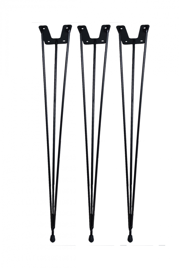 Tel Sehpa Ayağı 9lu (Siyah) (46 cm - 3 adet), (50 cm - 3 adet), (54 cm - 3 adet) ürün görseli 1