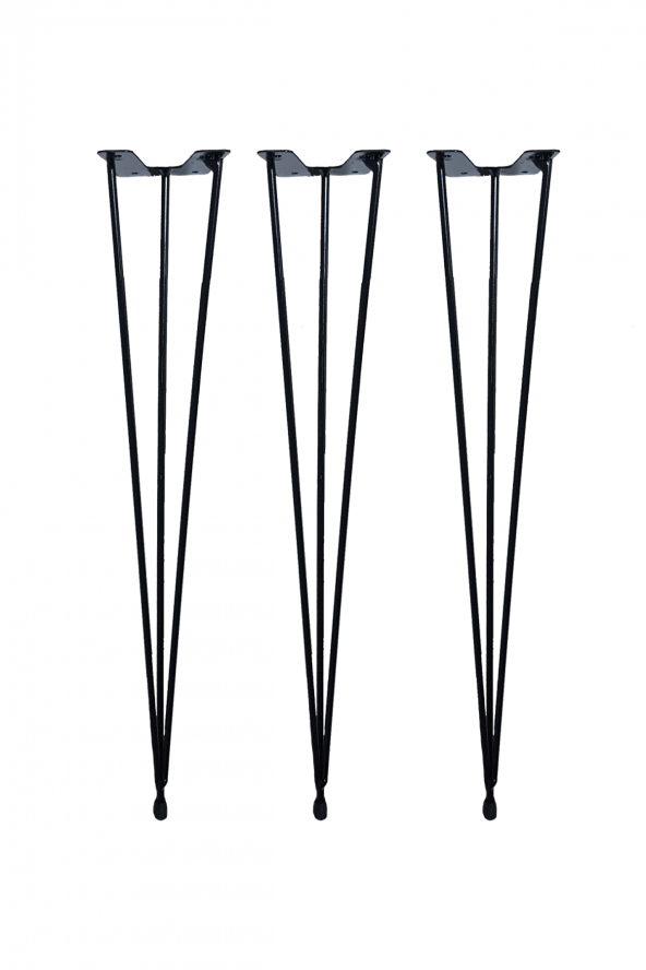 Firkete Tel Sehpa Ayağı (3lü Paket - 46 cm - Siyah Renkli) ürün görseli 1