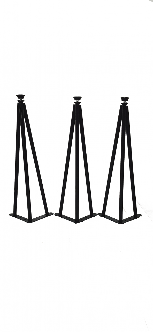 Dekoratif Metal Boru Firkete Sehpa Ayağı (41.5 cm - 3 Adet) ürün görseli 1