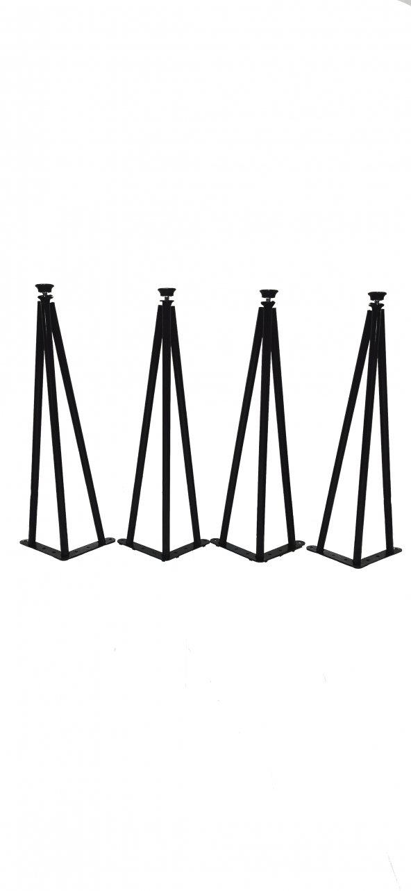 Dekoratif Metal Boru Firkete Sehpa Ayağı (41.5 cm - 4 Adet) ürün görseli 1