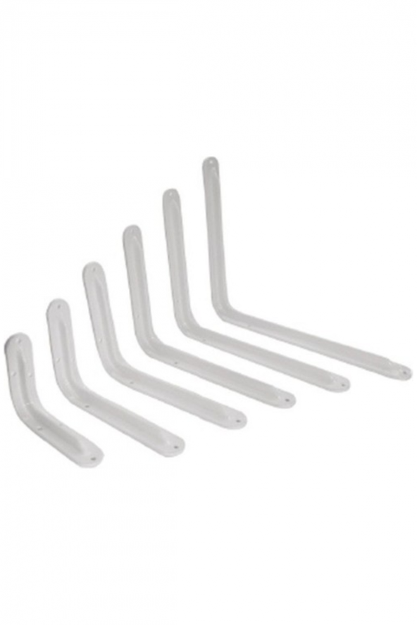 Metal Raf Ayağı 2li Set / Çiçeklik / Kitaplık / Beyaz Renkli (2 Adet Raf Ayağı + Dubel + Vida) ürün görseli 1