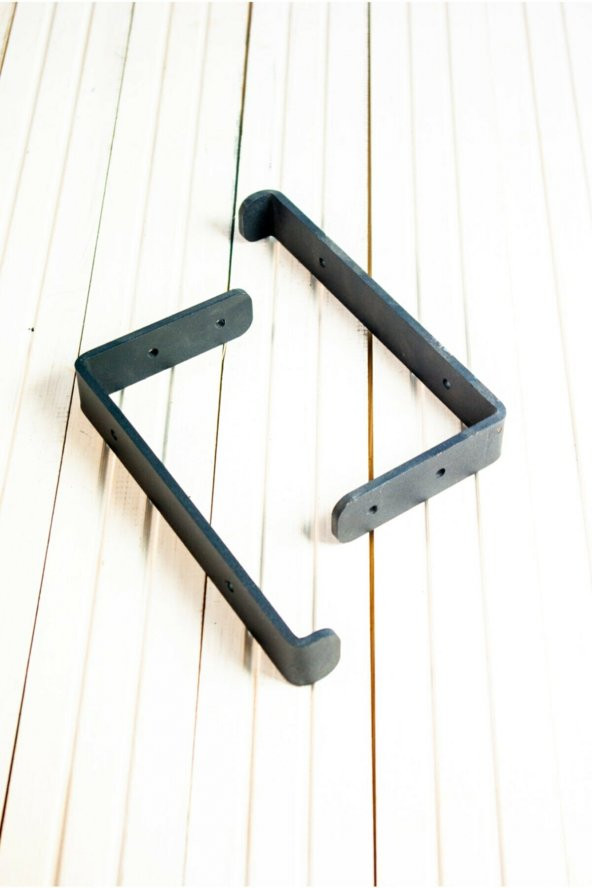 Dekoratif Metal Siyah Raf Ayağı (4lü Set) - (4 Adet Metal Raf Ayağı  8 Adet Vida  8 Adet Dubel) ürün görseli 1