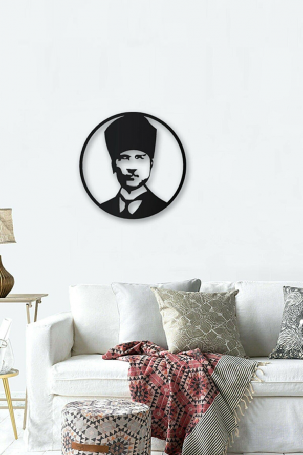 Mustafa Kemal Atatürk Metal Duvar Dekoru / Metal Sanatı ürün görseli 1