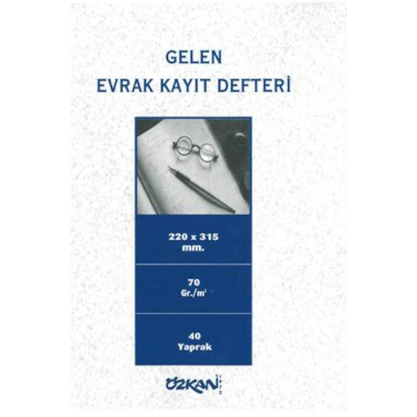 Gelen Evrak Kayıt Defteri 40 Yap. karton kapak Özkan ürün görseli 1