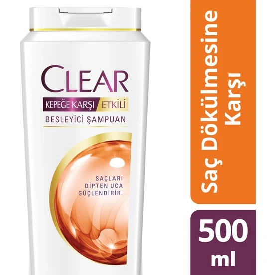 CLEAR ŞAMPUAN WOMEN 500ML-SAÇ DÖKÜLMESİNE KARŞI TURUNCU ürün görseli 1
