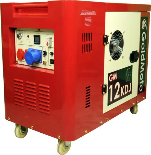 GoldMoto GM12KDJ Dizel Jeneratör 10kWA Monofaze Marşlı Kabinli ürün görseli 1