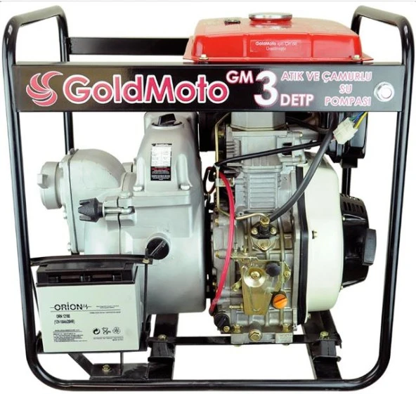 Goldmoto Gm3detp Dizel Kirli Su Pompası 9.5Hp ürün görseli 1
