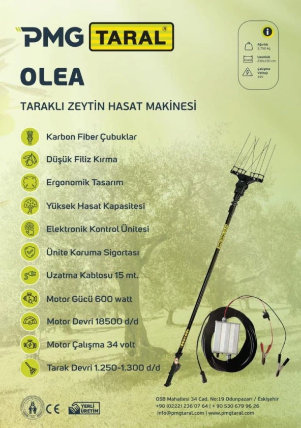 Taral Olea Akülü Zeytin Silkeleme Hasat Makinası Taral Olea Akül ürün görseli 1
