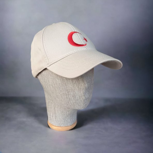 salarticaret Bej Ay Yıldızlı Şapka Standart Beden ürün görseli 1