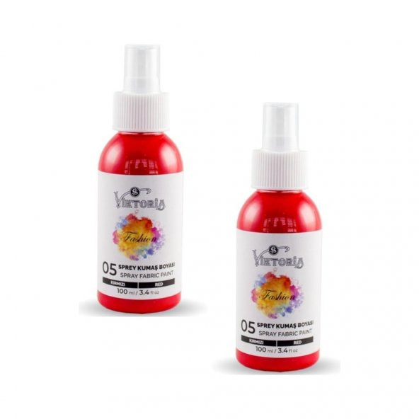 Viktoria Sprey Kumaş Boyası 100 ml (Kırmızı) x 2 Adet ürün görseli 1