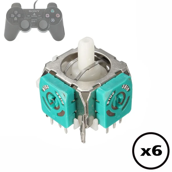 6 Adet PS2 Analog Motor Playstation 2 Kol Tamiri 3D Joystick PS2 Motor Yedek Parça ürün görseli 1