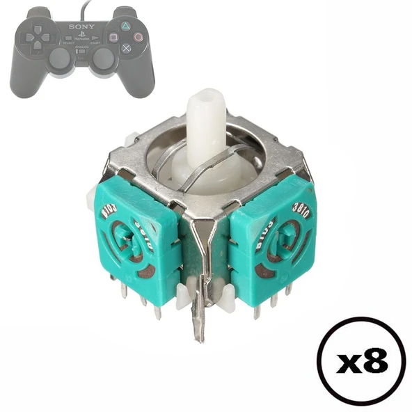 8 Adet PS2 Analog Motor Playstation 2 Kol Tamiri 3D Joystick PS2 Motor Yedek Parça ürün görseli 1