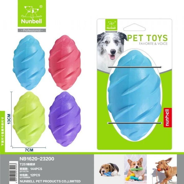 Nunbell Plastik Oval Top Sesli 13cm ürün görseli 1
