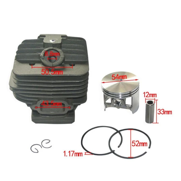 STİHL MS660 / MS066 TESTERE NİKASİL SİLİNDİR PİSTON SETİ 54 mm - Resim 3