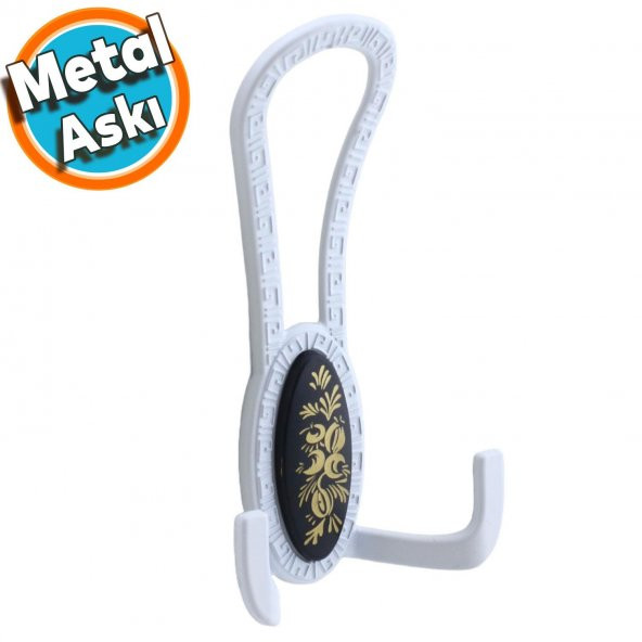 Portmanto Vestiyer Duvar Banyo Kapı Askısı Metal Dolap Elbise Askılığı Beyaz Askı ürün görseli 1