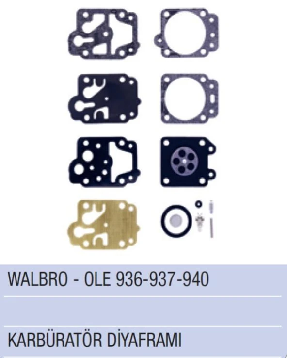 OLEO-MAC 936 / 937 / 940 KARBÜRATÖR DİYAFRAM - TAMİR TAKIMI - WALBRO ürün görseli 1